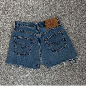 Levi 501 High-Rise Distressed Denim Shorts